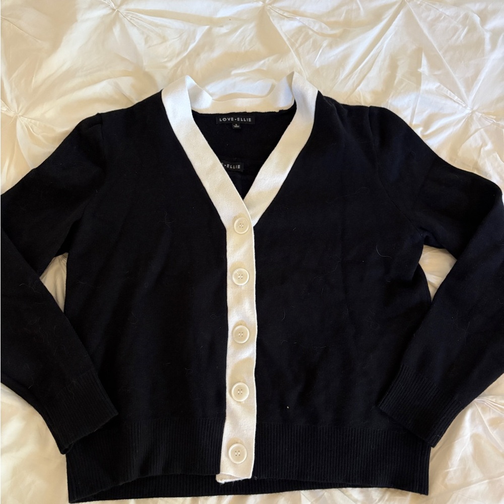Black and White Cardigan Set